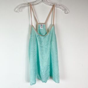 Cozy Rosy NWOT Women's Round Neck Coverup Tank Top Turquoise Size M